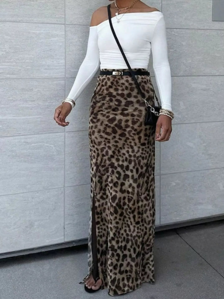 Taylor | Leopard Maxi Skirt
