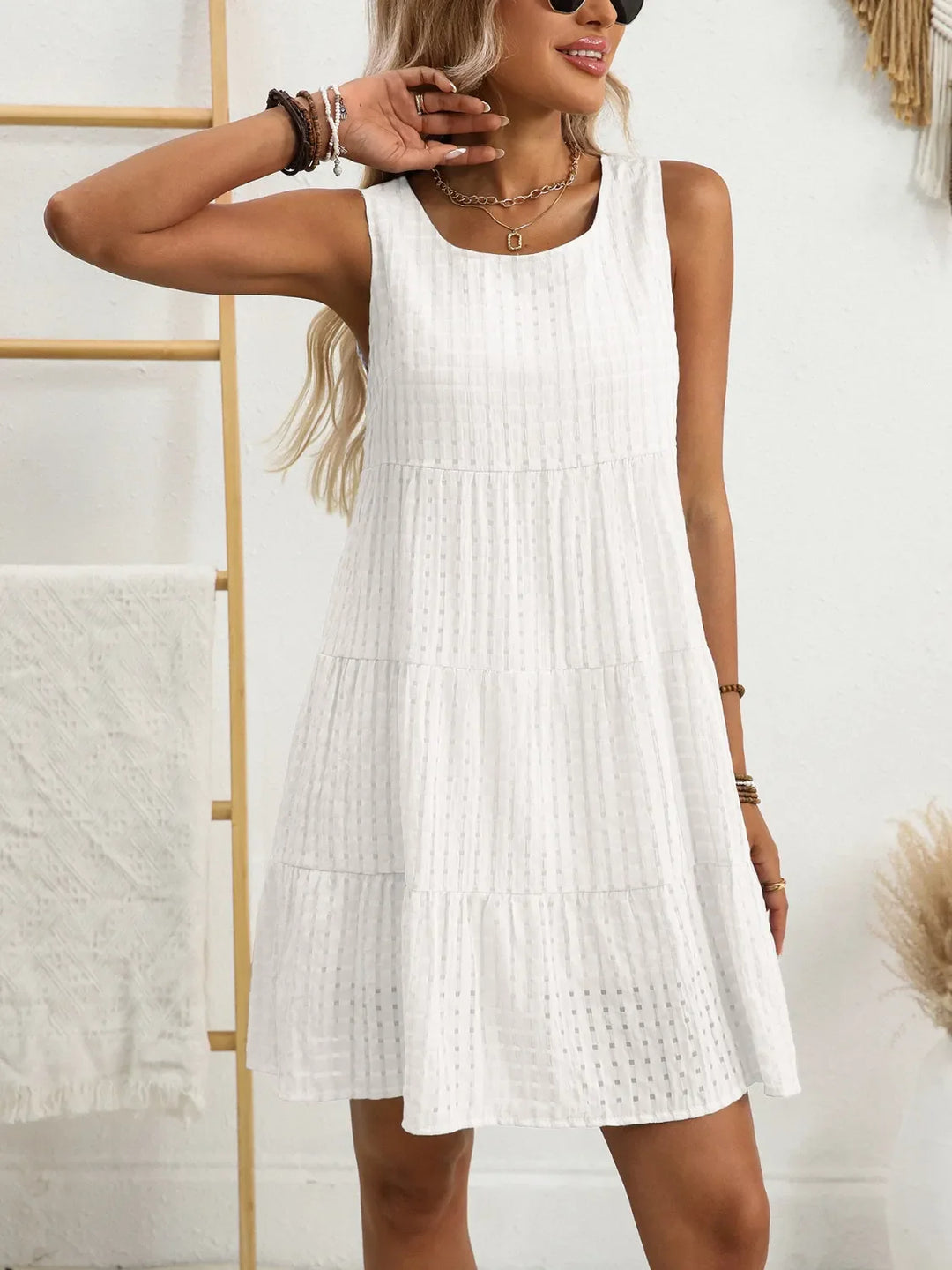 Nolène | Plaid Sleeveless Mini Dress