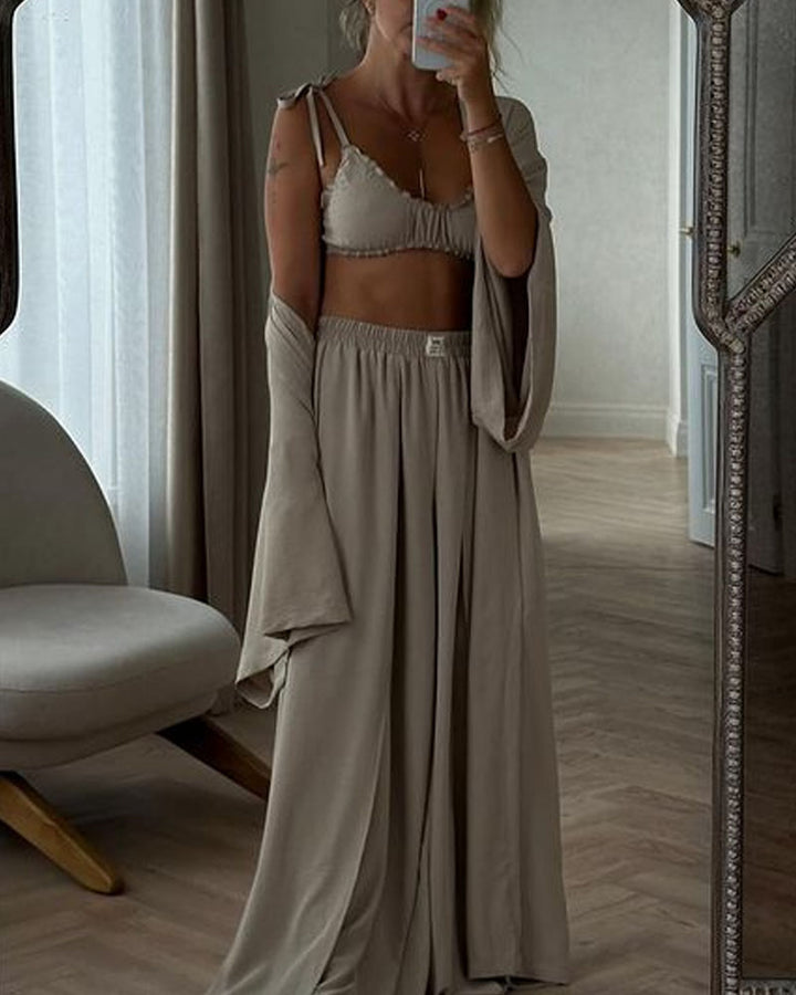 Lissa | Cardigan and Wide-Leg Set