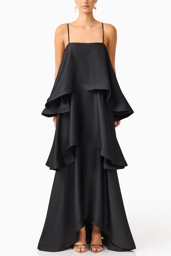 Eloria | Layered Satin Maxi Dress