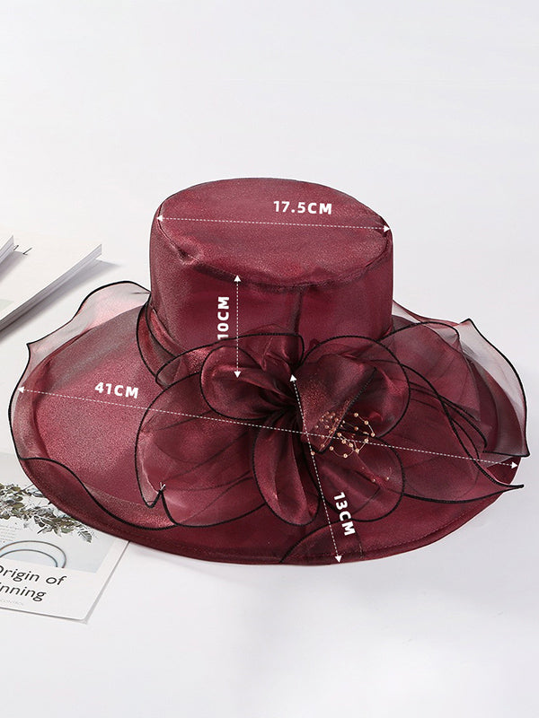 Sheer Flower Sun Hat