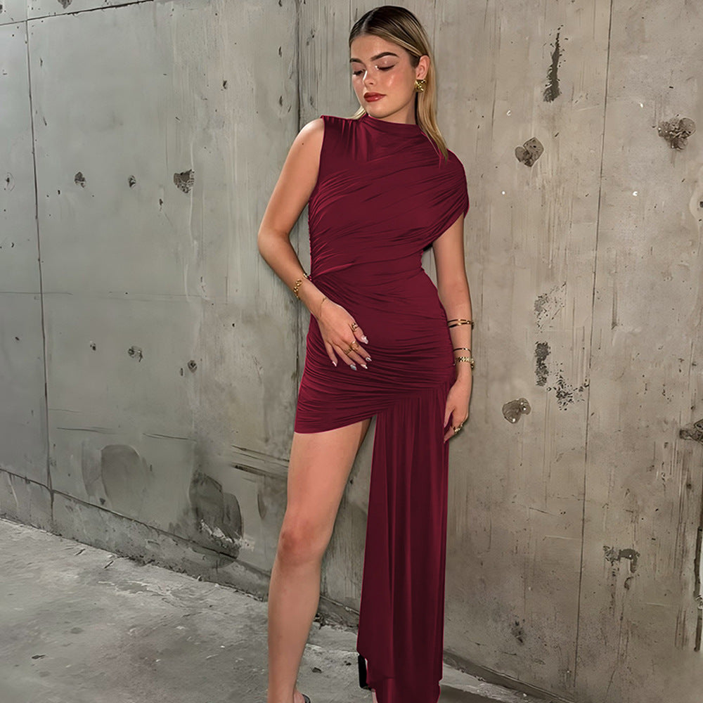 Alvienne | Draped Asymmetrical Dress
