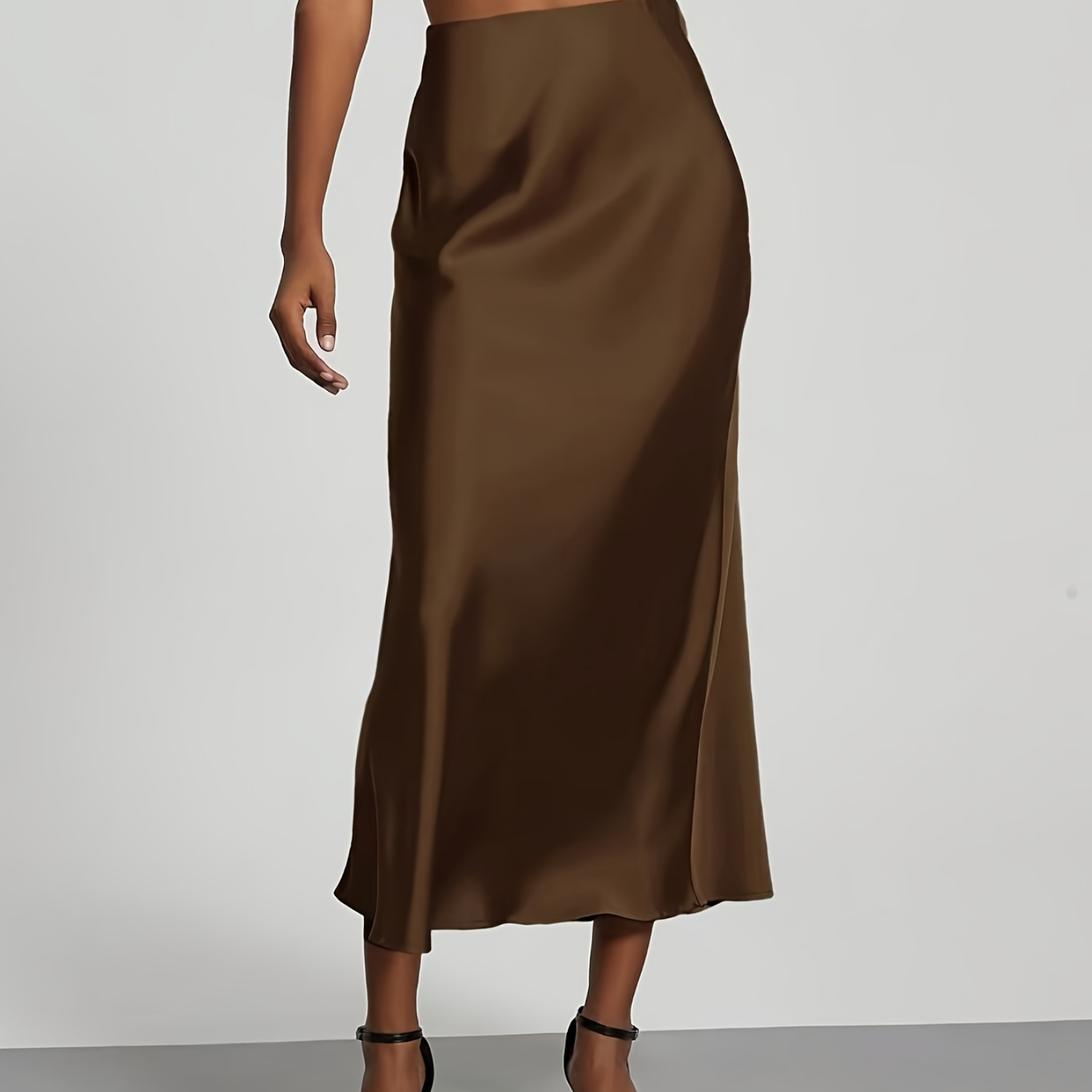 Arden | Jupe Midi Satinée pour Femme