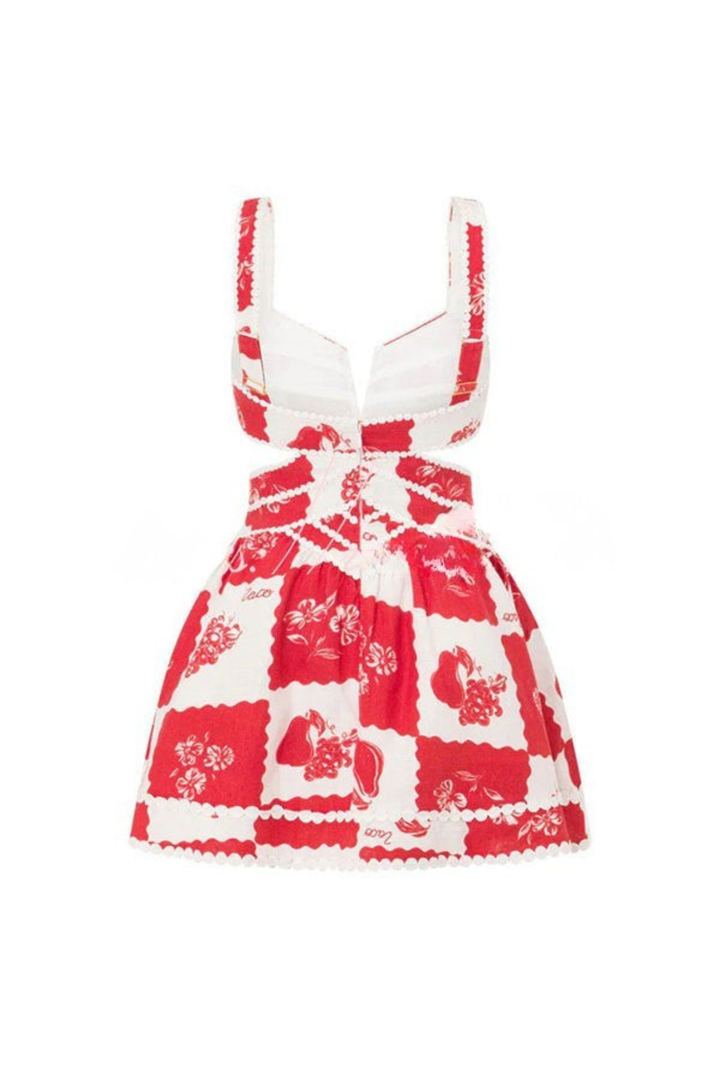 Zerina | Printed Cut-Out Mini Dress