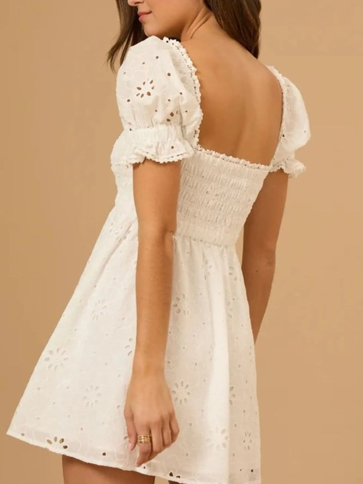 Lunéa | Eyelet Smocked Mini Dress