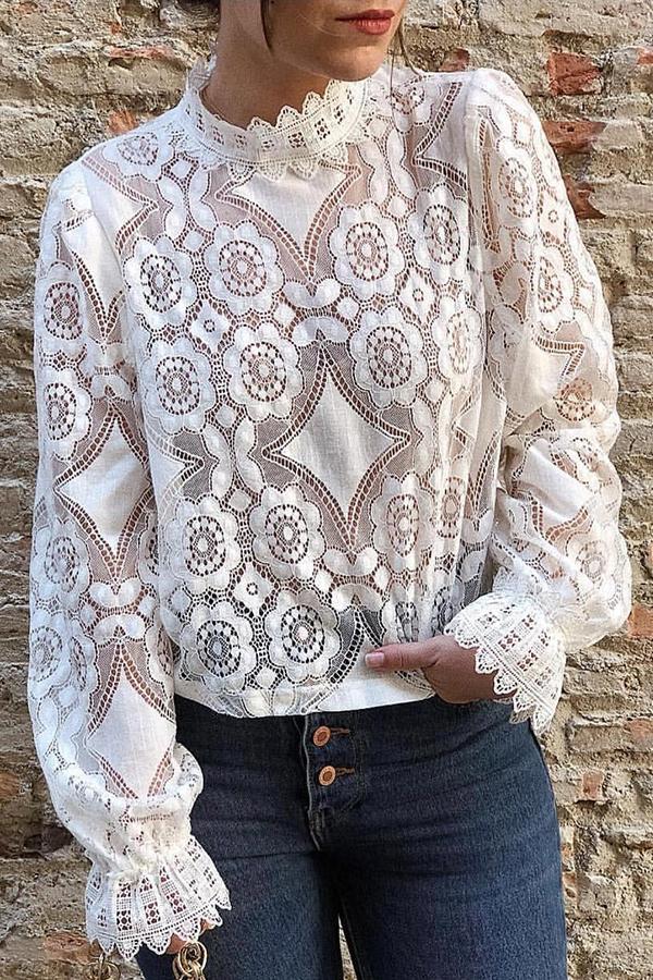 Elyra | Romantic Lace Blouse