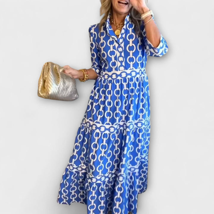 Vanessa | Chain Print Midi Dress
