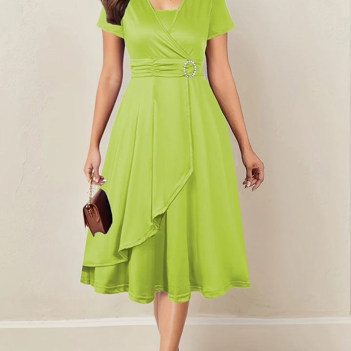 Nadia | Asymmetric Midi Dress