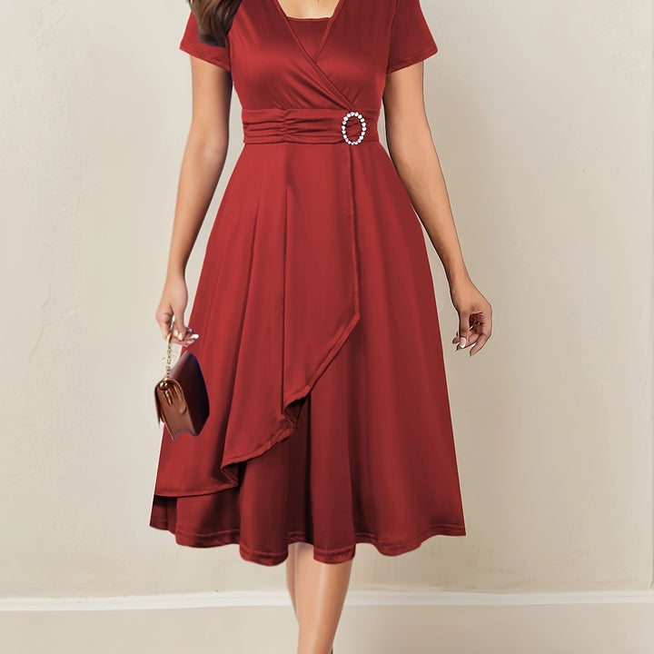 Nadia | Asymmetric Midi Dress