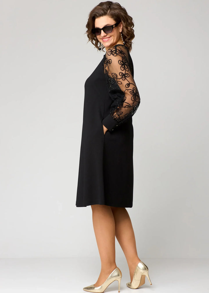 Seralya | Lace Sleeve Dress