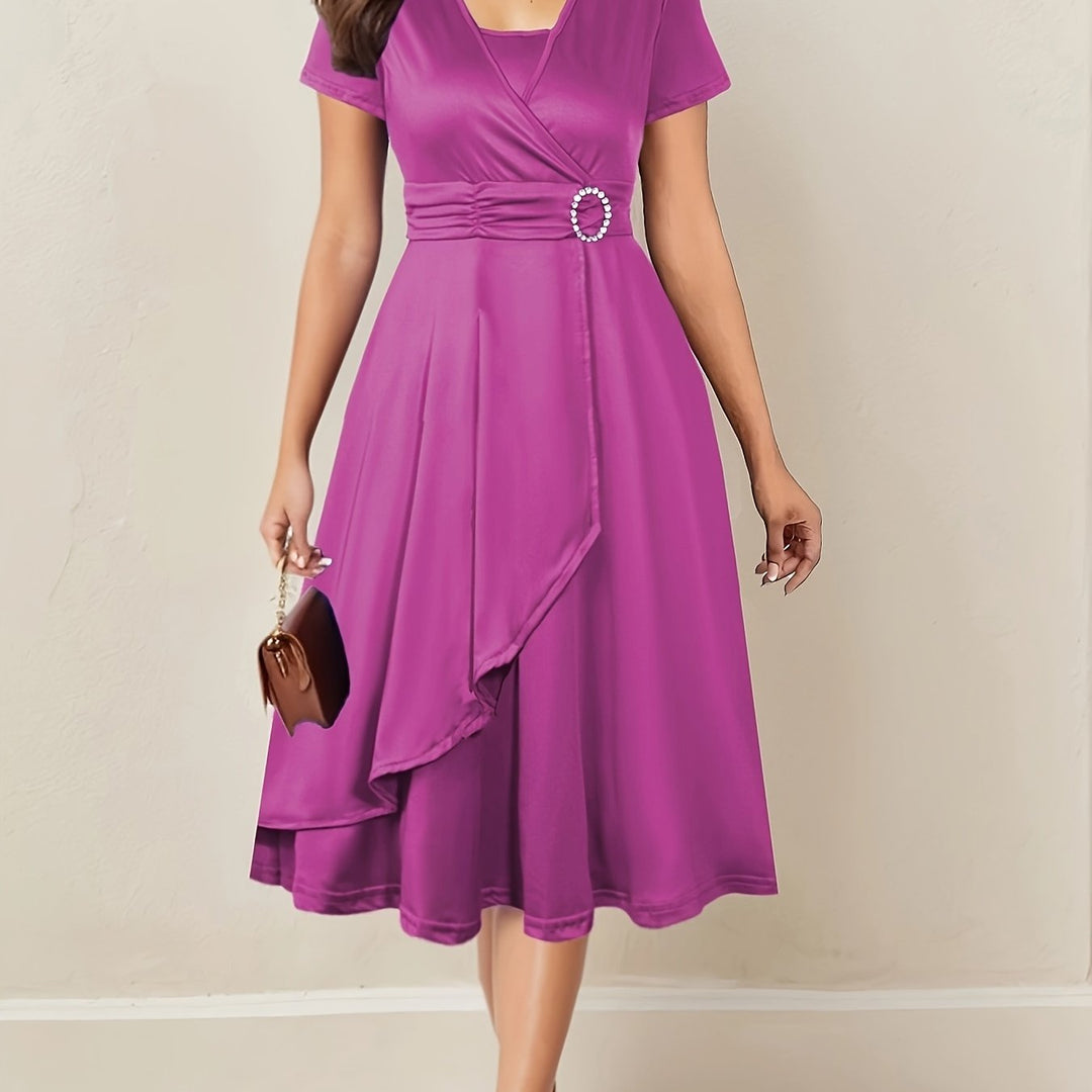 Nadia | Asymmetric Midi Dress