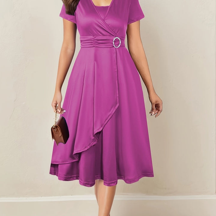 Nadia | Asymmetric Midi Dress
