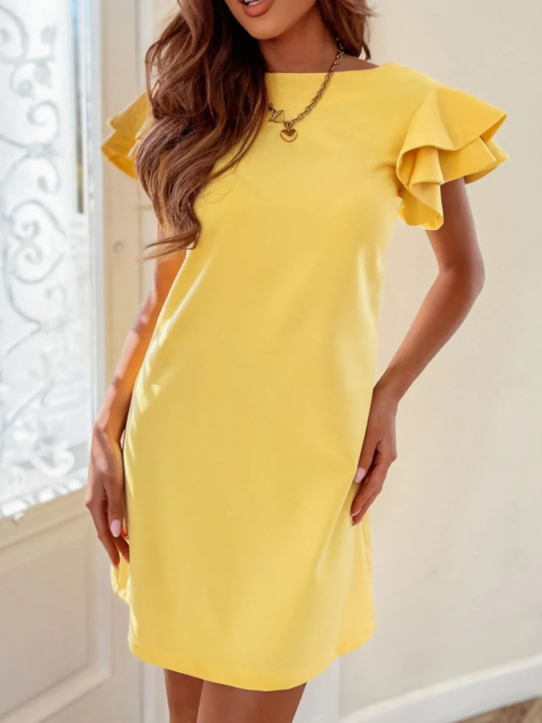 Sorélie | Ruffled Backless Mini Dress