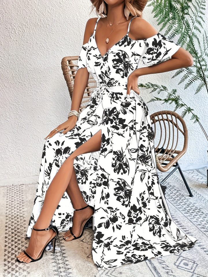 Elodie | Robe Maxi Fleurie à Bretelles