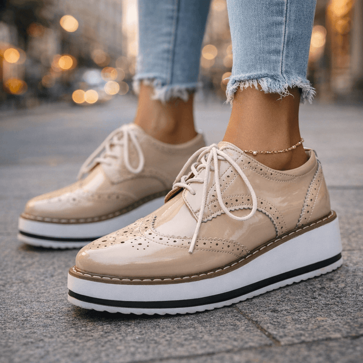 Virena | Brogue Platform Shoes