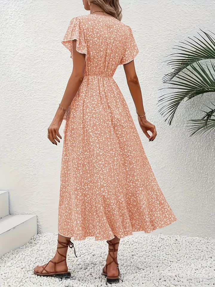 Ashley | Floral Wrap Midi Dress