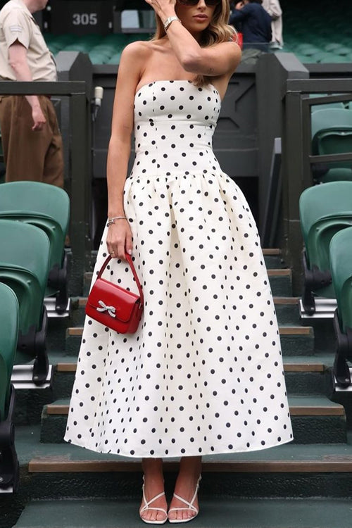 Élaris | Polka Dot Midi Dress