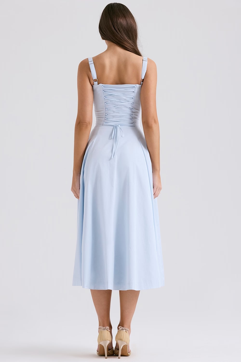Lyra | Lace-Up Midi Dress