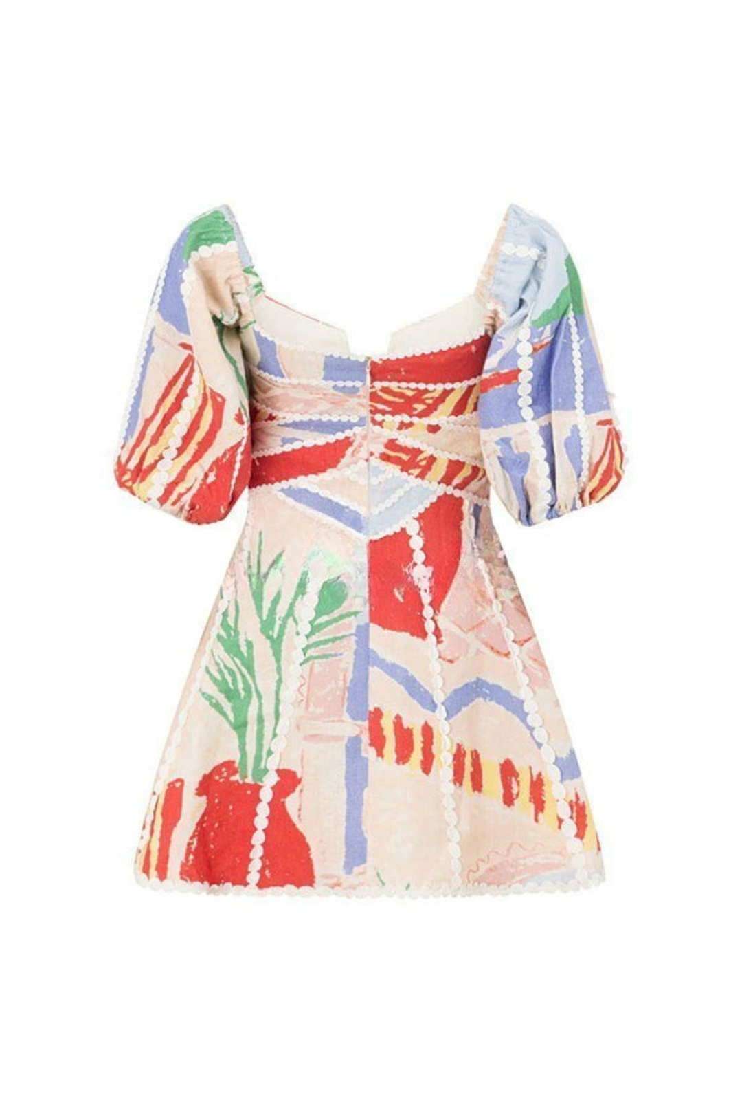 Virelle | Printed Puff Sleeve Mini Dress