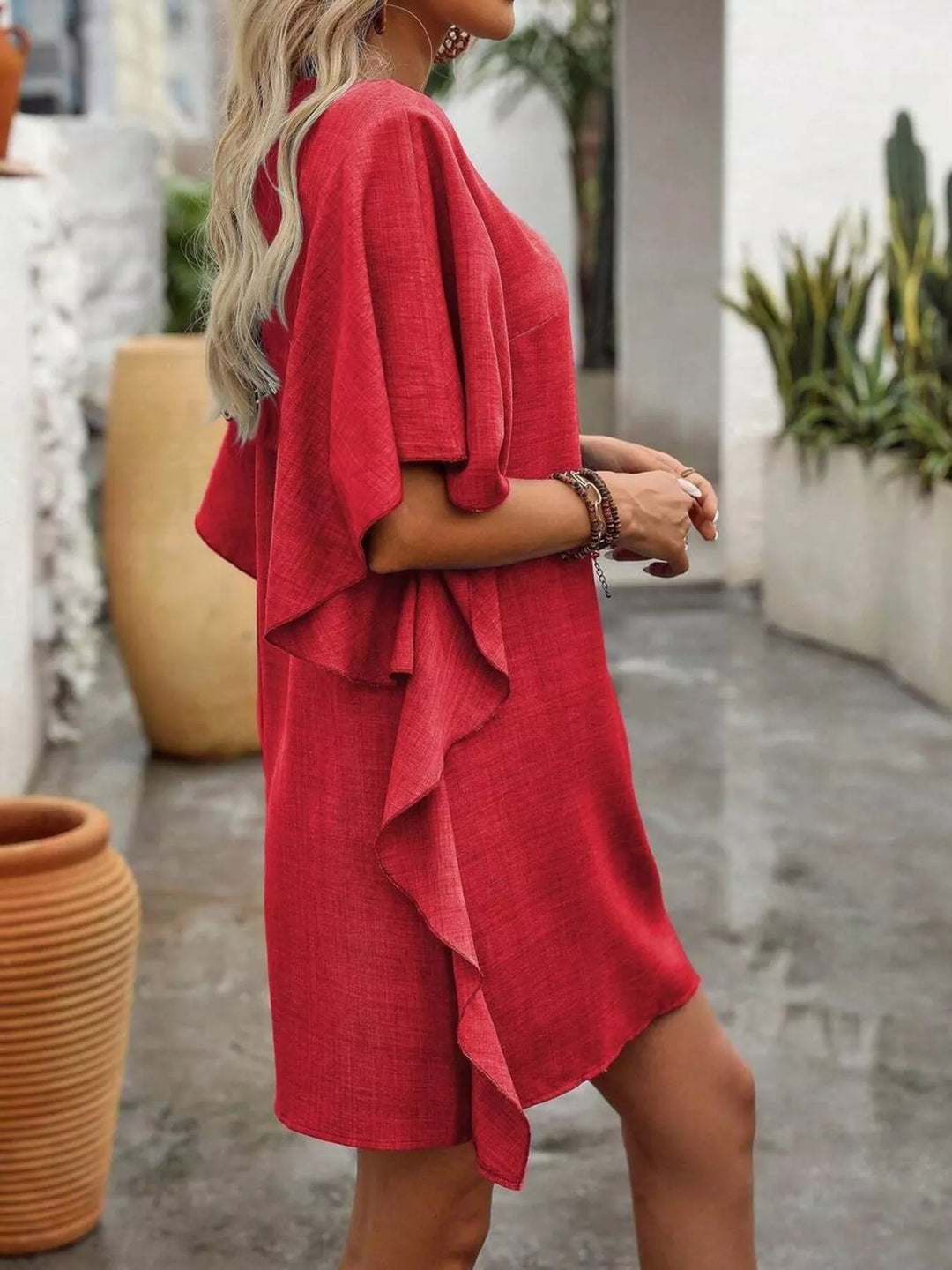 Kelsey | Flutter Sleeve Mini Dress