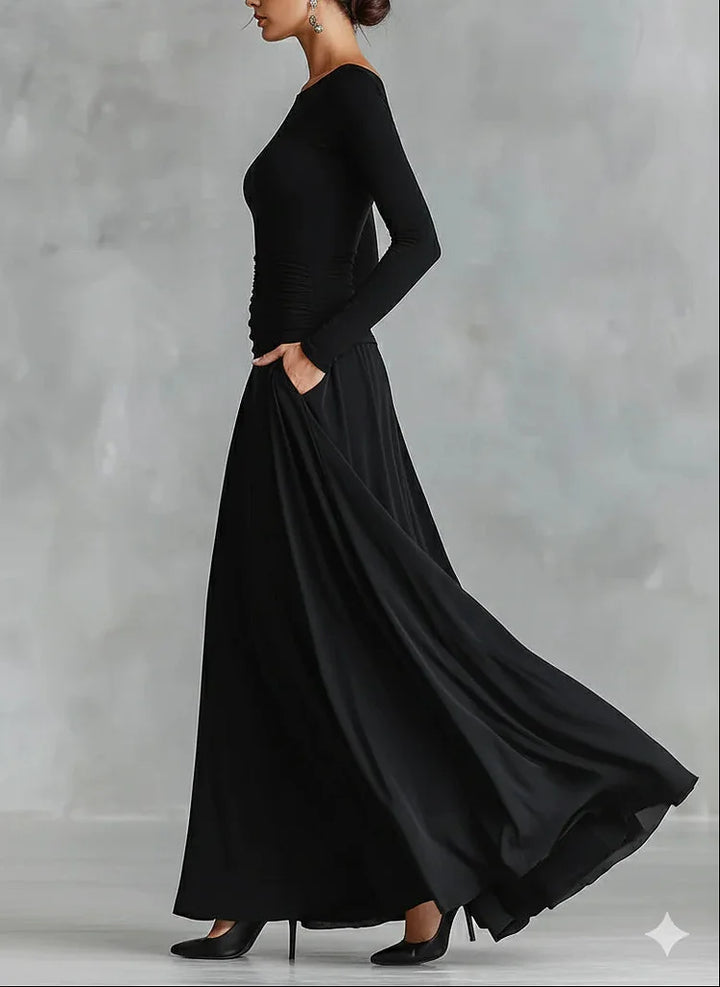Anastasia | Robe Maxi en Crêpe