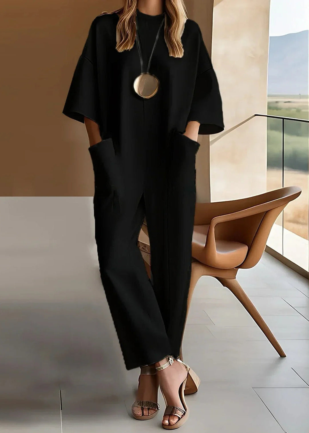 Moura | Short Sleeve Jumpsuit