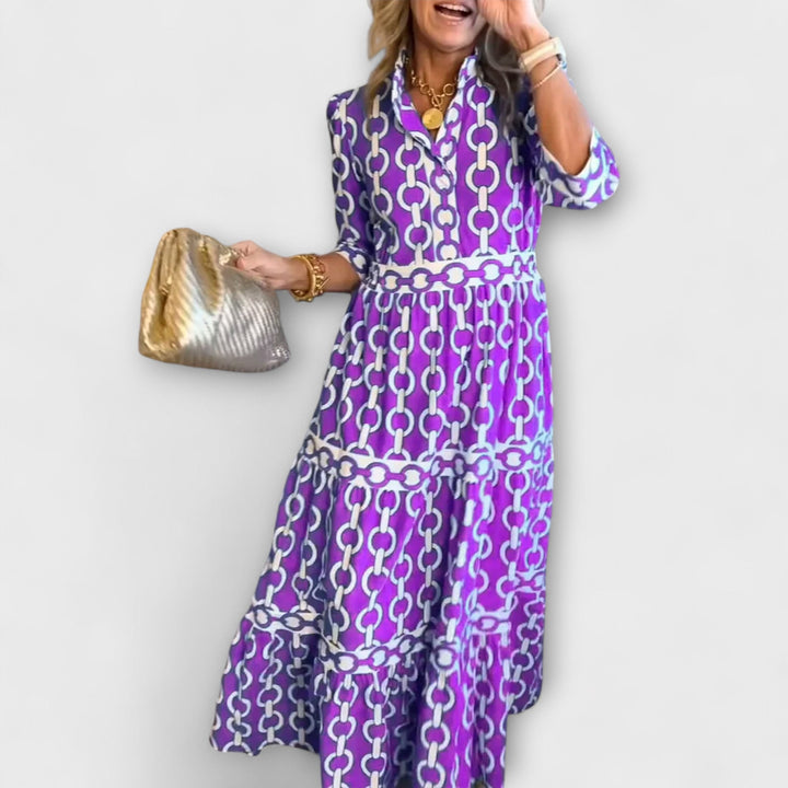 Vanessa | Chain Print Midi Dress