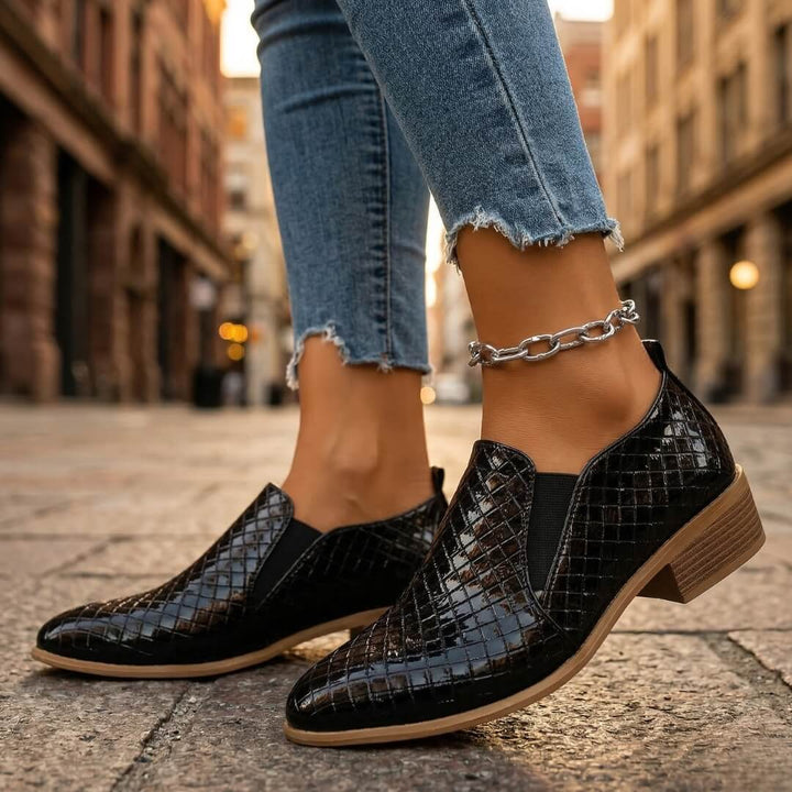 Malina | Woven Leather Loafers