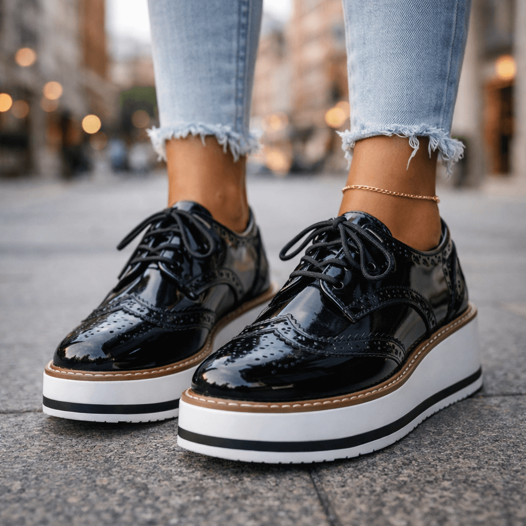 Virena | Brogue Platform Shoes