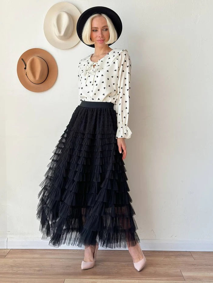 Velina | Layered Maxi Skirt