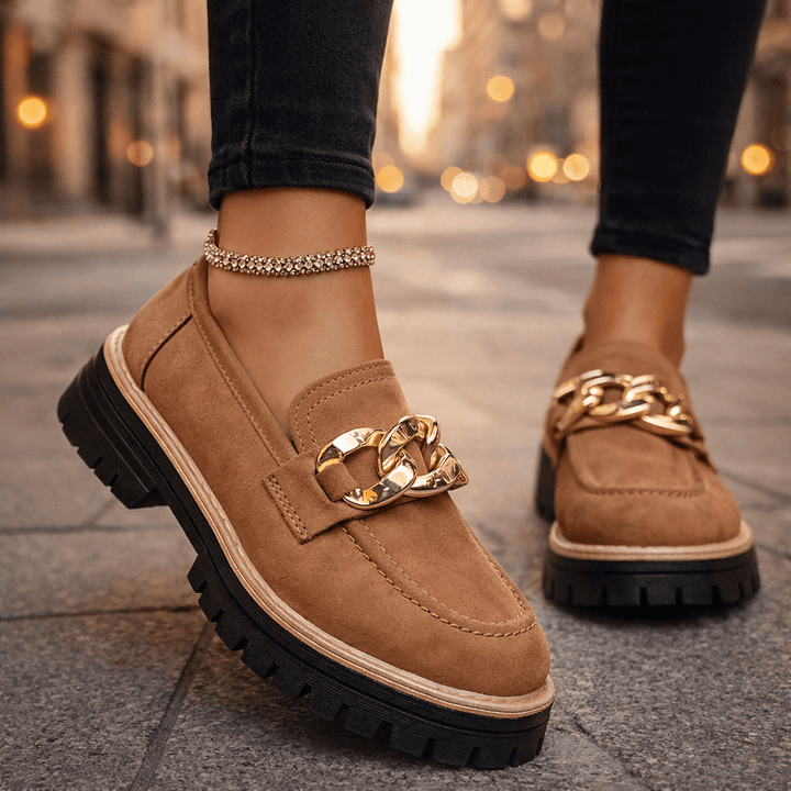 Jolene | Chain Platform Loafers