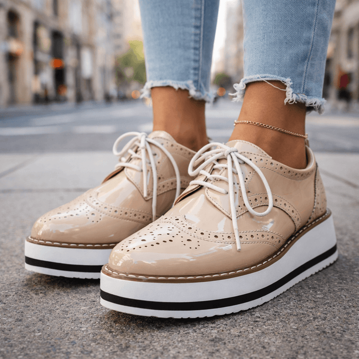 Virena | Brogue Platform Shoes