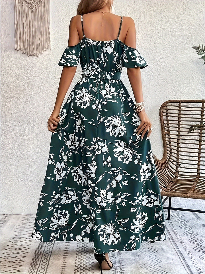 Elodie | Robe Maxi Fleurie à Bretelles