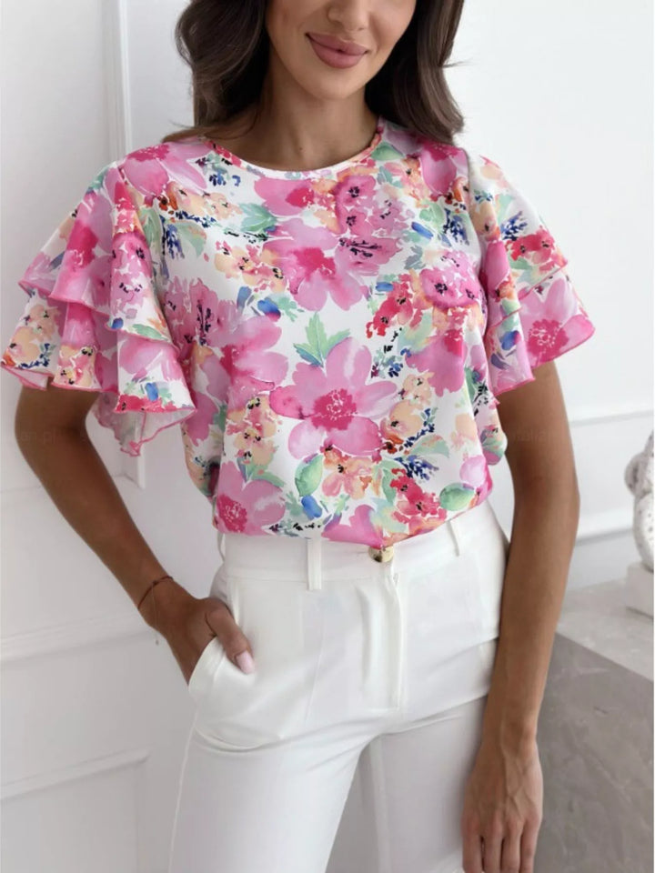 Seraphine | Floral Ruffle Blouse