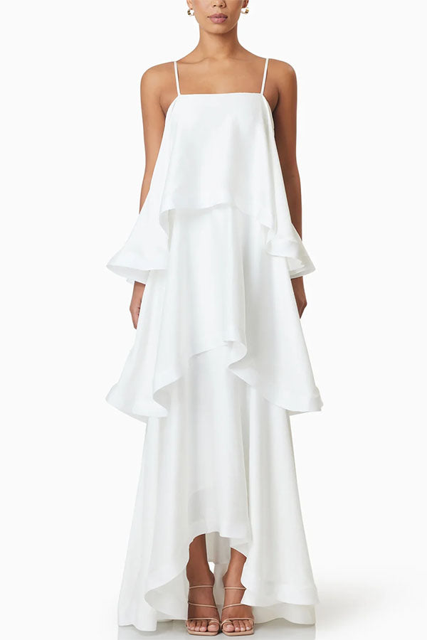 Eloria | Layered Satin Maxi Dress