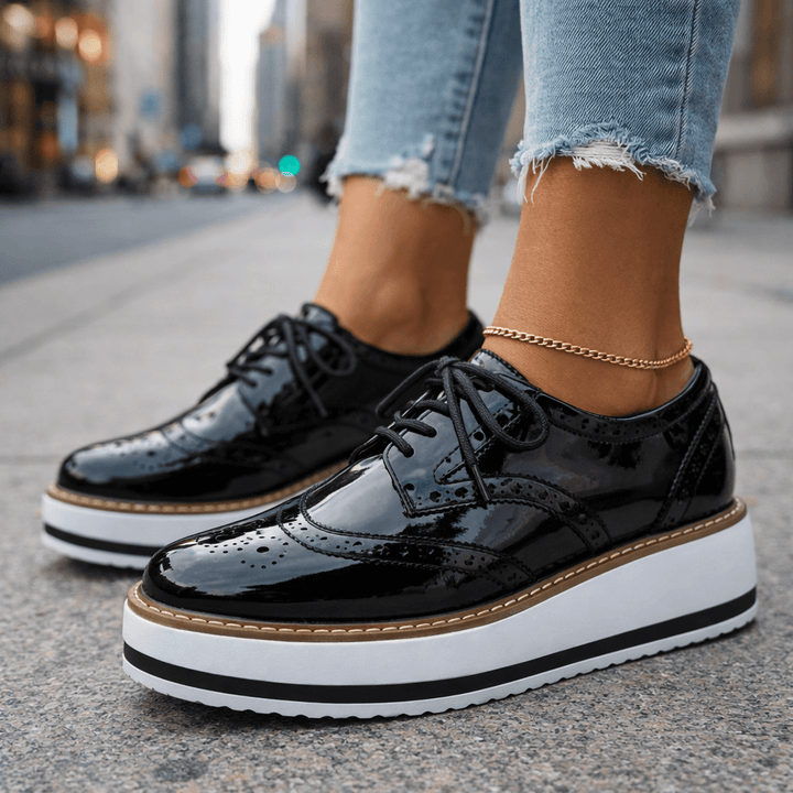 Virena | Brogue Platform Shoes