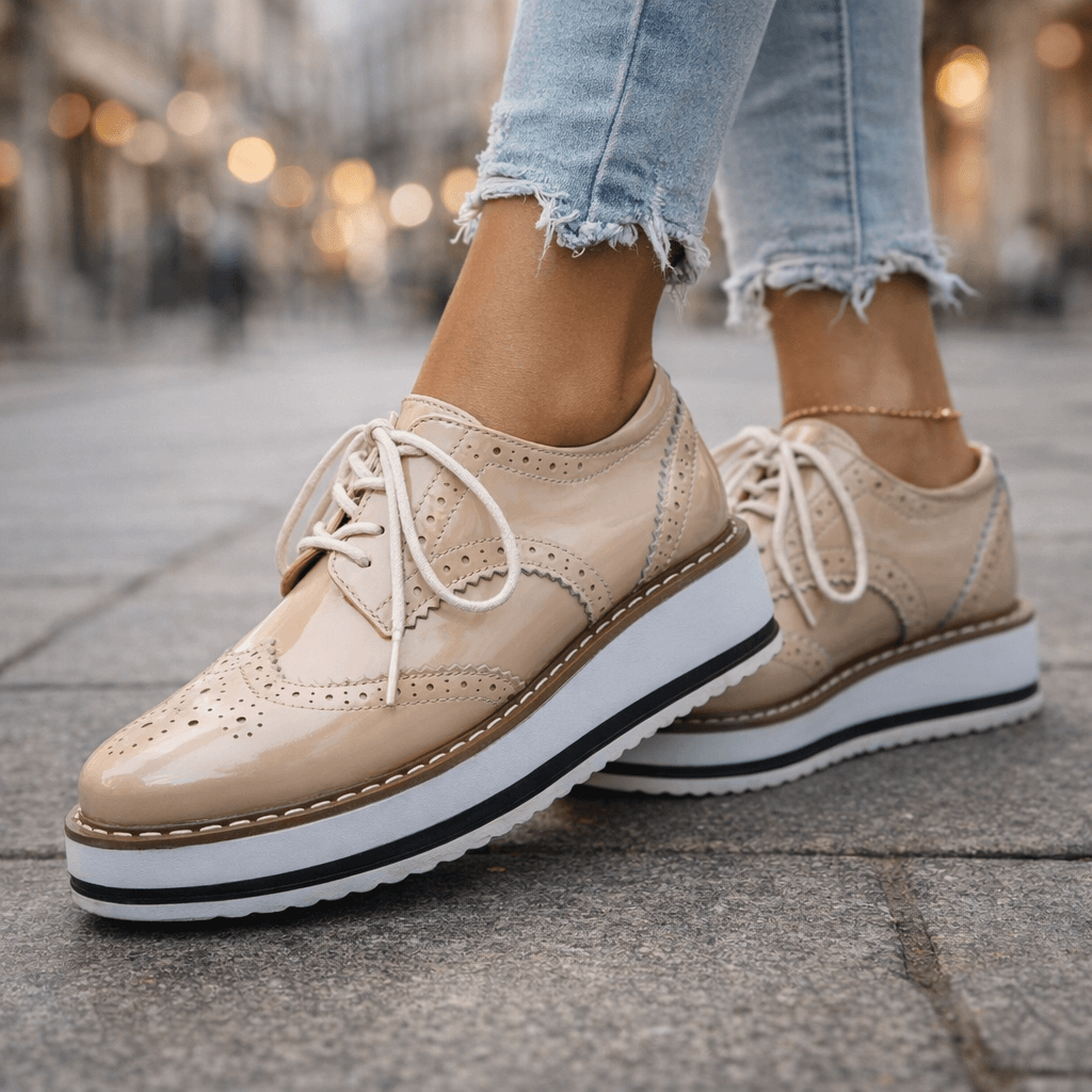 Virena | Brogue Platform Shoes