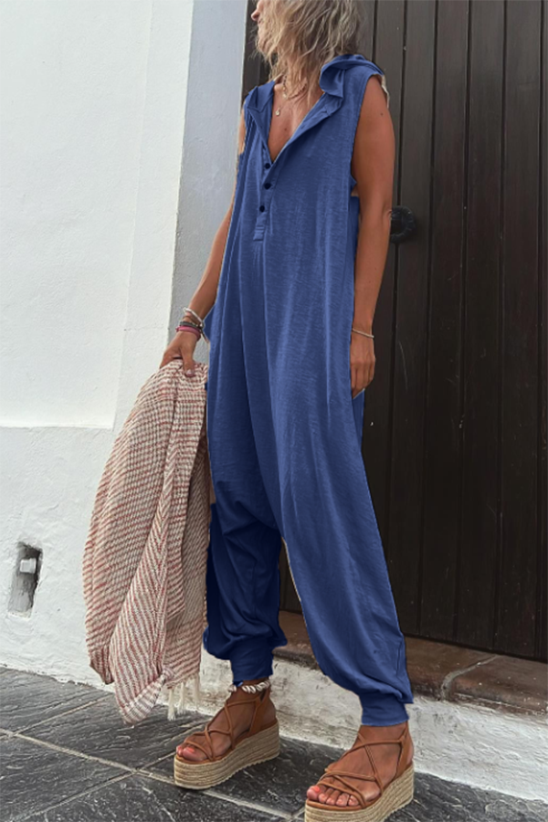 Noreya | Hooded Sleeveless Jumpsuit