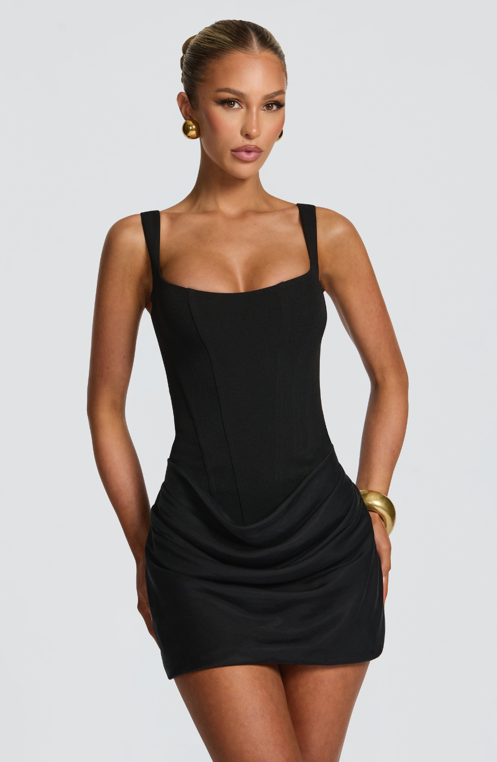 Alicia | Pleated Halter Dress