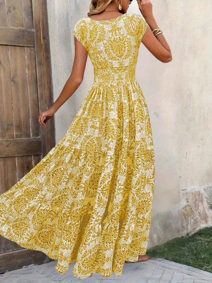 Solara | Printed Tiered Maxi Dress
