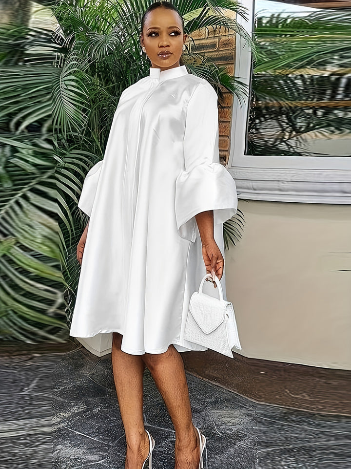 Liana | Mock Neck Midi Dress