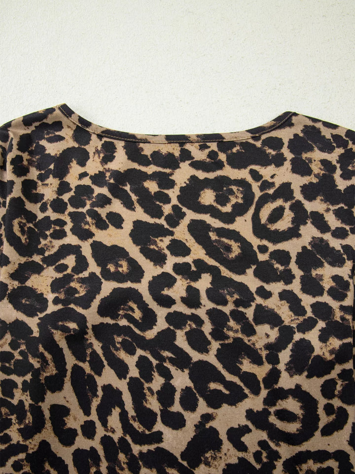 Noelle | Leopard Square Neck Top