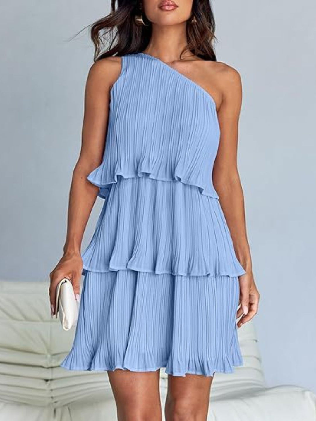 Soréva | One Shoulder Layered Mini Dress