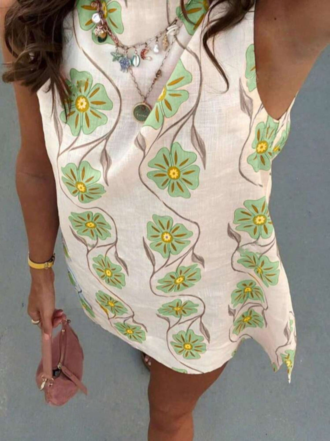 Lioré | Floral Sleeveless Mini Dress