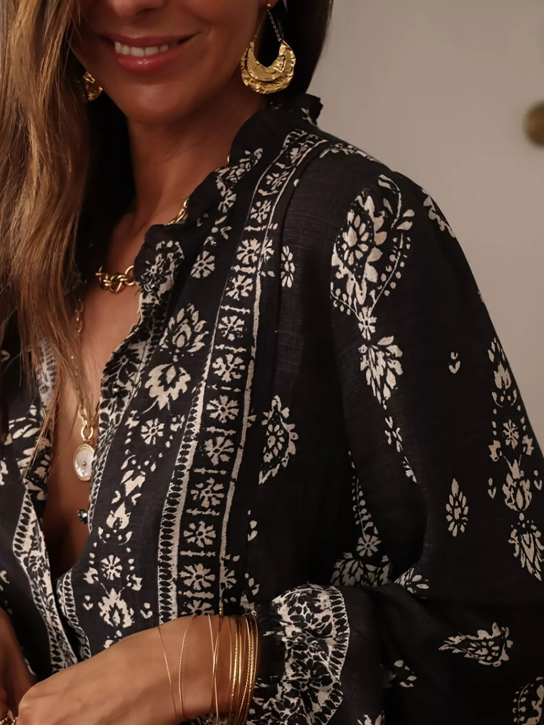 Althea | Vintage Print Blouse