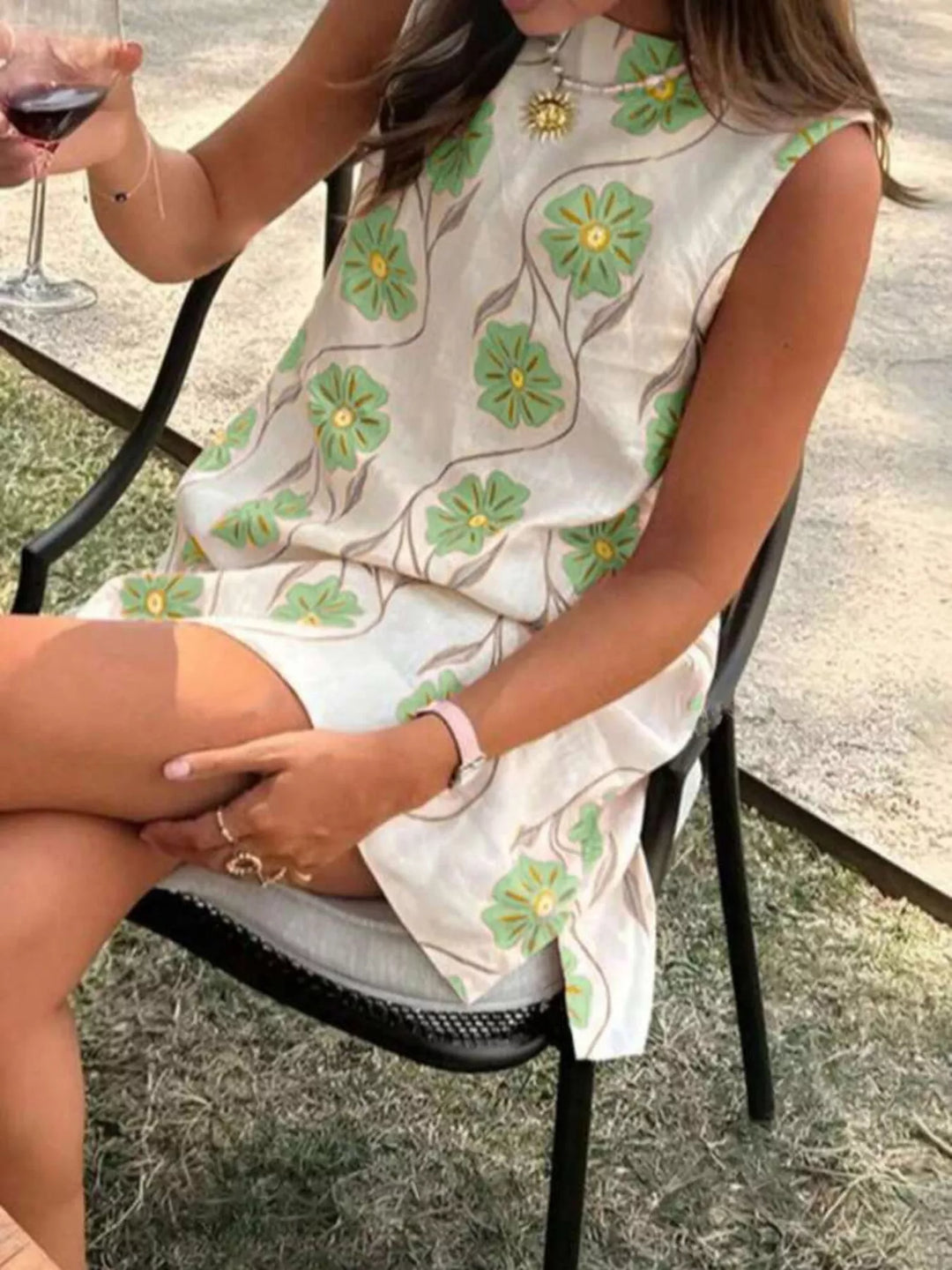 Lioré | Floral Sleeveless Mini Dress