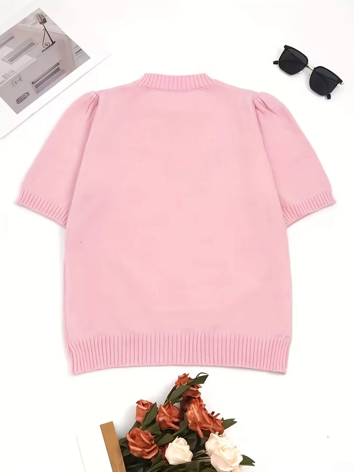 Anna | Round Neck Short Sleeve Sweater