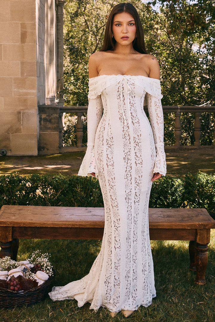 Cécile | Lace Off-Shoulder Maxi Dress