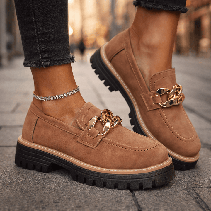 Jolene | Chain Platform Loafers