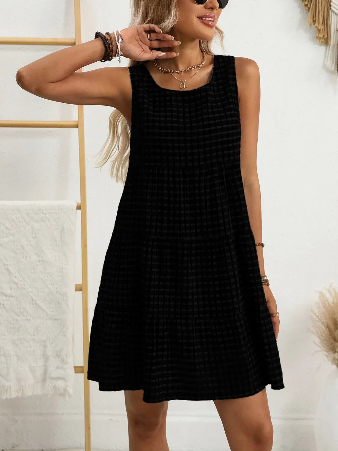 Nolène | Plaid Sleeveless Mini Dress